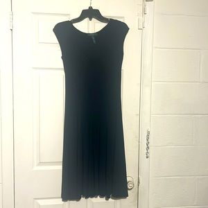 Sleeveless Navy Blue Empire Waist Dress